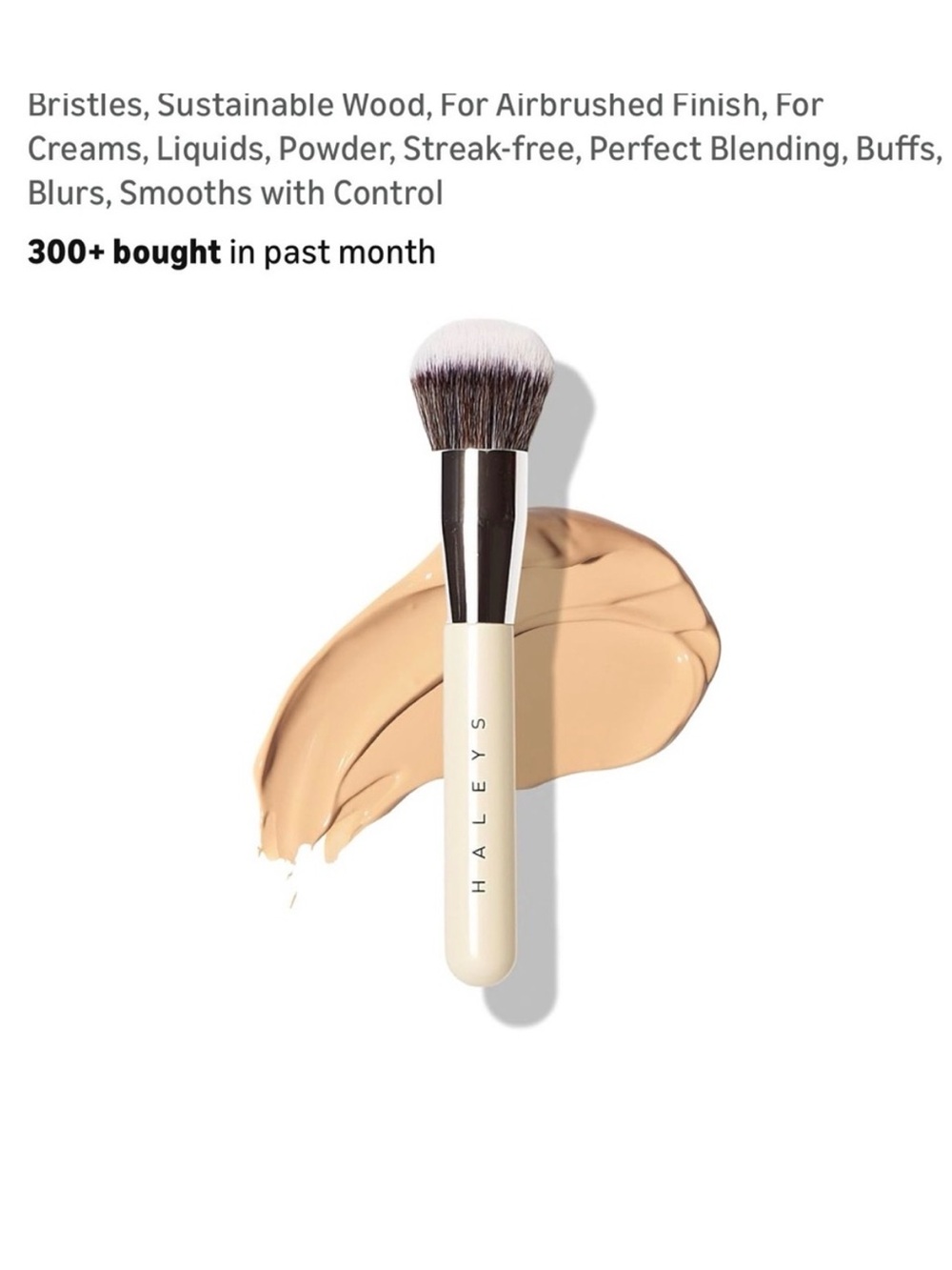 HALEYS Beauty White Handle Makeup Brush